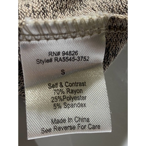 No Frills Womens Long Sleeve Soft Taupe Burnout Crop Drawstring Hoodie Size S - Picture 6 of 7